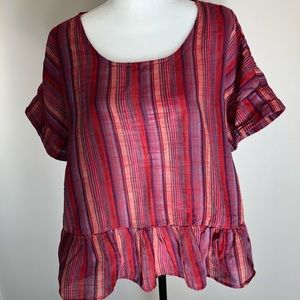 Multicolored Cropped Shirt